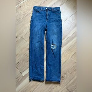 Express Modern Straight Super High Rise Jeans